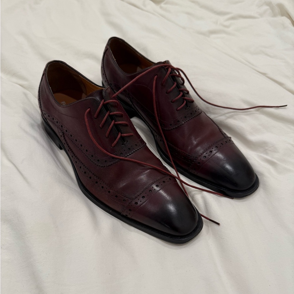 Vintage Foundry Co. Oxford Captoe Shoes Burgundy Size 10.5 US
